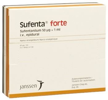 Sufenta forte Inj Lös 50 mcg/ml 5 Amp 1 ml (Narkotika)